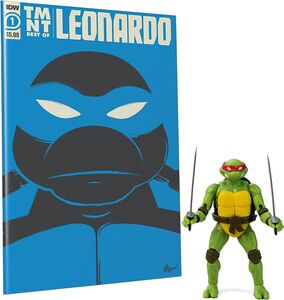 The Loyal Subjects - Teenage Mutant Ninja Turtles - BST AXN - Leonardo 5" Action Figure + Comic Bundle (TMNT)