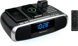 Studebaker SB5050B Workstation Bluetooth Hi-Fi Music System Wireless Charging Station (Black) 