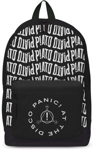 Rocksax - Panic! at The Disco - Disco Logo - Classic Backpack with Laptop Pocket (Black/ White)