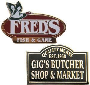 Bif Bang Pow! - Dexter: New Blood - Fred's & Gig's Butcher Pin Set - EE Excl