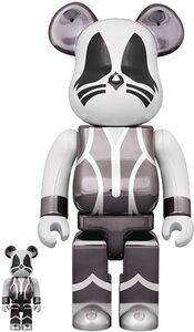 Medicom - KISS - Catman Chrome Version 100% & 400% Bearbrick 2Pk
