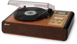 Jensen JTA-385 Retro Turntable/ Cassette\Radio Entertaiment Center (Brown) 