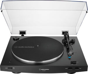 Audio Technica AT-LP3XBT-BK Bluetooth Turntable Belt Drive Fully Automatic 33/ 45 (Black) 