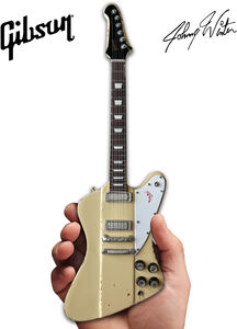 Axe Heaven Johnny Winter Gibson Firebird V 1964 Polaris White  Mini Guitar Replica Collectible GG-426 