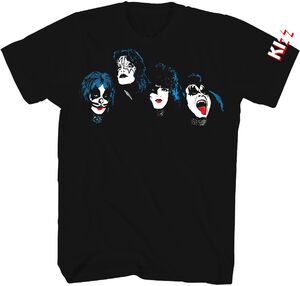 Kiss - Faces Two T-Shirt - Small Black 38101115A1 