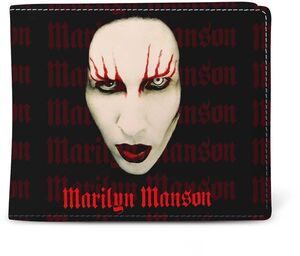 Rocksax - Marilyn Manson - Red Lips - Wallet with Coin Pocket (Black) 