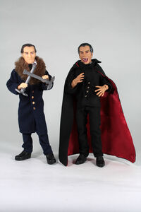 Mego - World’s Greatest Mego Monsters  - Hammer Horror Dracula & Van Helsing 8" Action Figure 2-Pack with Collectible Coin