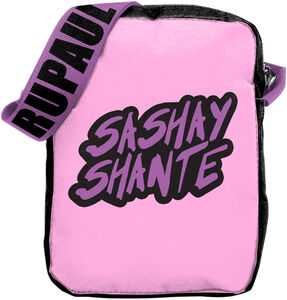 Rocksax - Ru Paul - Sashay Logo - Crossbody Bag With Stash Pockets (Pink)