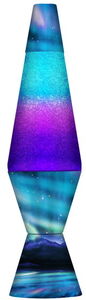 Lava® Lamp 14.5" Colormax Northern Lights Glitter - Silver Glitter/ Clear Liquid/ Decal Base & Cap 