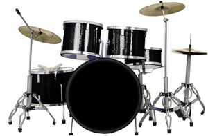 Axe Heaven Classic 5-Piece Black Sparkle Finish Mini Drum Set Replica BLK-DRUM-1