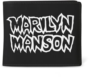 Rocksax - Marilyn Manson - Logo - Wallet with Coin Pocket (Black/ White) 
