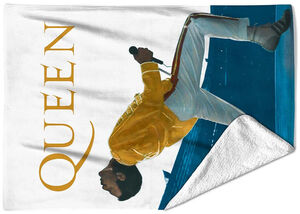 Rocksax - Queen - Live Aid - Sherpa Fleece Blanket (60 in x 80 in)