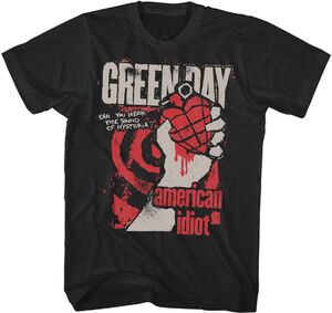 Green Day - American Idiot Hysteria T-Shirt - XL Black 22GD014A4 
