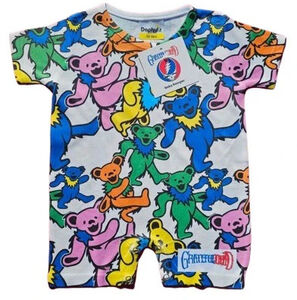 Daphyl's - Grateful Dead - Swirling Bears - Romper 6-12 mos. DAPGDSBR-612