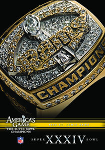 NFL America's Game: 1999 Rams (Super Bowl Xxxiv)