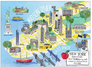 NEW YORK CITY MAP 1000 PIECE PUZZLE