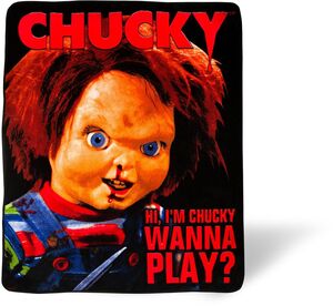 Child's Play - Fleece Throw Blanket - Chucky Wanna Play (50" x 60")