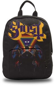 Rocksax-Ghost - Alchemist Logo - Mini Backpack with Zip Fastening Front Pocket Black