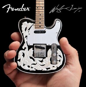 Axe Heaven Waylon Jennings Tribute Fender Telecaster Signature Black Mini Guitar Replica Collectible FT-018 