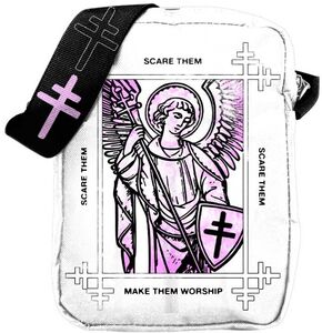Rocksax - President - Angel Logo - Crossbody Bag with Stash Pockets (White) 