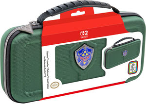 Switch 2 Accessory: RDS - Game Traveler Deluxe Hylian Shield - Zelda Green Case 