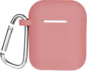 GEMS -Airpods Pink Silicone Soft Case with Caribiner