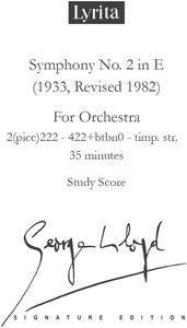 Lloyd: Symphony No. 2 - Study Score