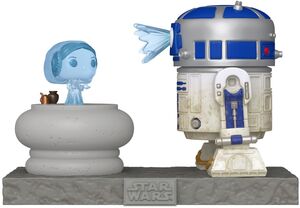 FUNKO POP! Deluxe: Star Wars - R2-D2 with Princess Leia Hologram