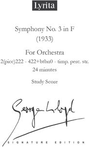 Lloyd: Symphony No. 3 - Study Score