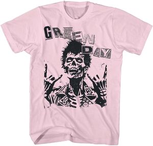 Green Day - Billie Joe Zombie T-Shirt - Large Pink 23GD342AA3 