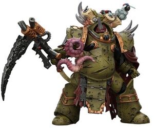 JOYTOY - Warhammer 40K - Death Guard: Deathshroud Terminator 2 with Manreaper & Plaguespurter Gauntlet 1/ 18 Action Figure 