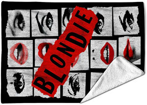 Rocksax - Blondie - Lips - Sherpa Fleece Blanket (60 in x 80 in)