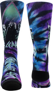 Perri's - Def Leppard - Hysteria Tie Dye Sublimation - Crew Socks 