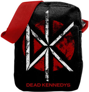 Rocksax - Dead Kennedys - DK Logo - Crossbody Bag with Stash Pockets (Black) 