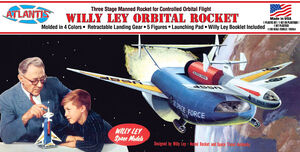 Willy Ley - 1:193 Scale Model Kit -  Orbital Rocket with Landing Gar & 5 Figures 