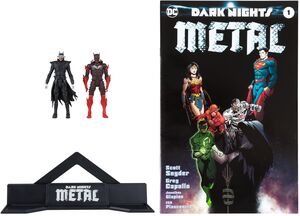 DC Direct - Dark Knights Metal #1 - Page Punchers - Batman who Laughs & Red Death Figure 2-Pack with Comic