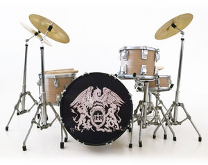 Axe Heaven Queen Crest Mini Drum Kit Replica
