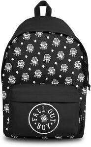 Rocksax - Fall Out Boy - Flowers Logo - Daypack with Laptop Pocket (Black) (Black/ White)