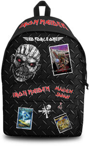Rocksax - Iron Maiden - Tour Logos - Daypack with Laptop Pocket (Black) 