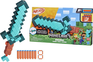 Hasbro Collectibles - Nerf: Minecraft - Diamond Sword Dart Blaster 
