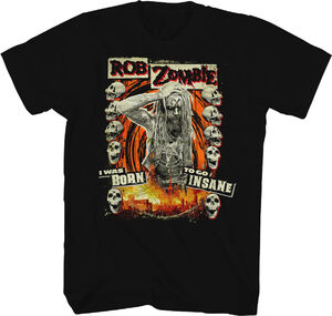 Rob Zombie - Born To Go Insane T-Shirt - Large Black TS0100RBZA3 