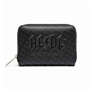 Rocksax - AC/ DC - Back In Black - Bi-Fold Zipped Wallet/ Purse (Black) 