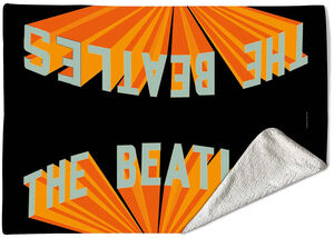 Rocksax - The Beatles - 70's Logo - Sherpa Fleece Blanket (60 in x 80 in) 