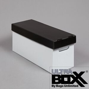 Bags Unlimited X45225CP - 7 Inch 45 RPM Record Storage Box - (White/Black)