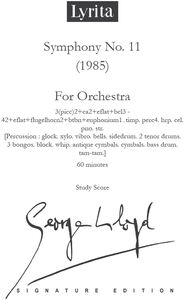 Lloyd: Symphony No. 11 - Study Score