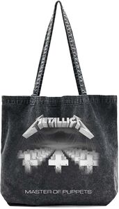 Rocksax-Metallica-Master of Puppets Logo Vintage Eco-Friendly Tote/Dbl Handle Black