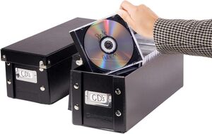 Snap-N-Store - CD Storage Box 2-Pack - Black SNS01617-AMZ 