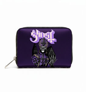 Rocksax - Ghost - Tall Man Logo - Bi-Fold Zipped Wallet/ Purse (Black) 