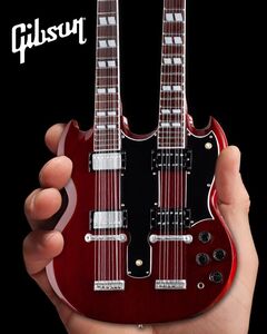 Axe Heaven Gibson SG EDS-1275 Doubleneck Cherry Mini Guitar Replica Collectible GG-223 
