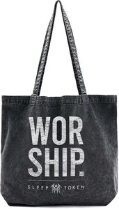 Rocksax-Sleep Token-Worship Logo-Vintage Eco-Friendly Tote/Double Handle Bag Black